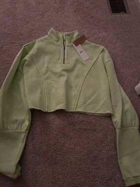 Urban Outfitters Light Green Zip Hoodie